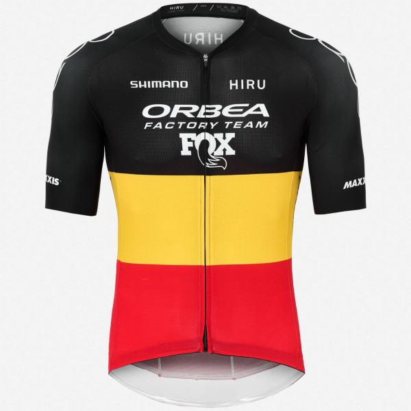 Bekleidung Herren Hiru Orbea Factory Team 2025 Core trikot-Belgischer Meister
