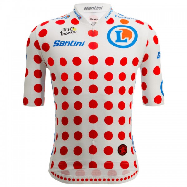 Bekleidung Herren Trikot Santini Punkte Tour de France 2025 Offiziell