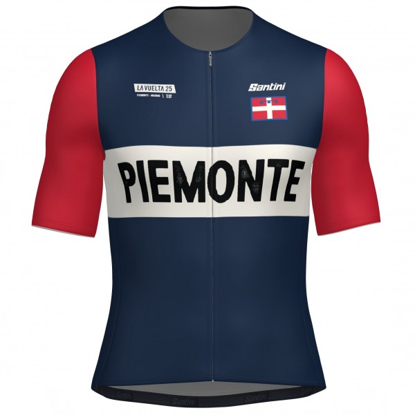Bekleidung Herren Santini Vuelta Espana 2025 trikot-Grand Salida Piemonte