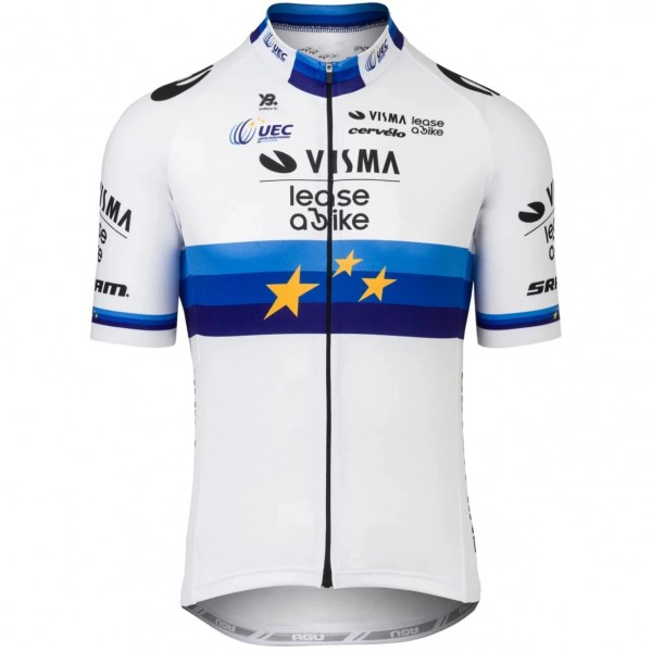 Bekleidung Herren Team Visma Lease a bike 2025 trikot-Europameister