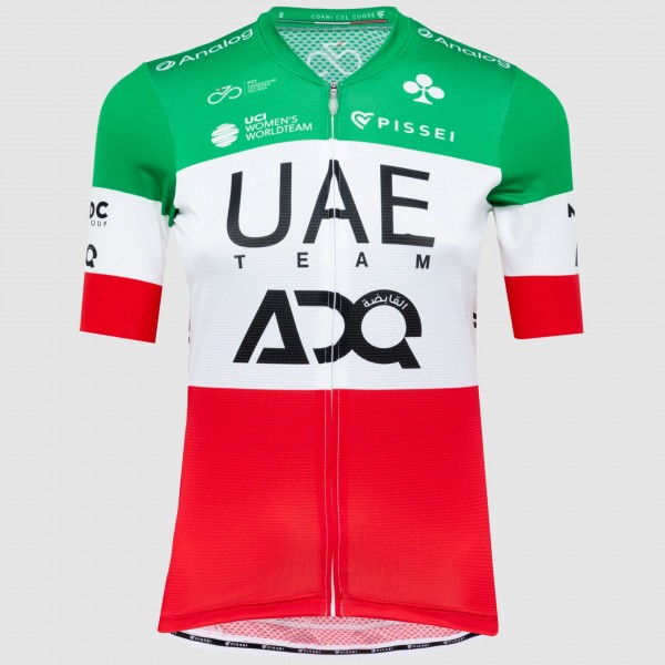Bekleidung Damen Pissei UAE Team ADQ 2025 frau trikot-Italienischer meister