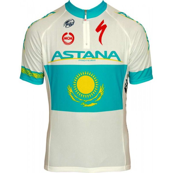 ASTANA kasachischer Meister 2011-Kurzarmtrikot mit kurzem Reißverschluss
