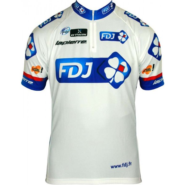 FRANCAISE DES JEUX(FDJ) 2013 Kurzarmtrikot mit kurzem Reißverschluss