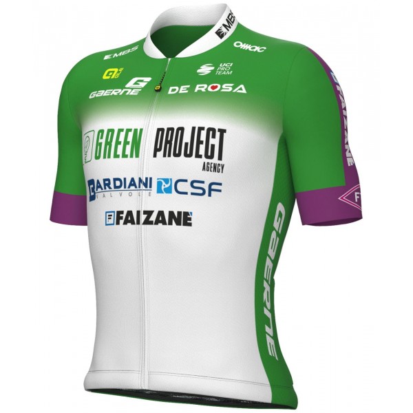 Green Project-Bardiani Csf-Faizane' 2023 Radtrikot kurzarm(langer RV)-ALE