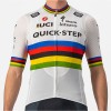 Quick Step-Alpha Vinyl Straßenrad Weltmeister Regenbogentrikot 2022 Competizione Radtrikot kurzarm