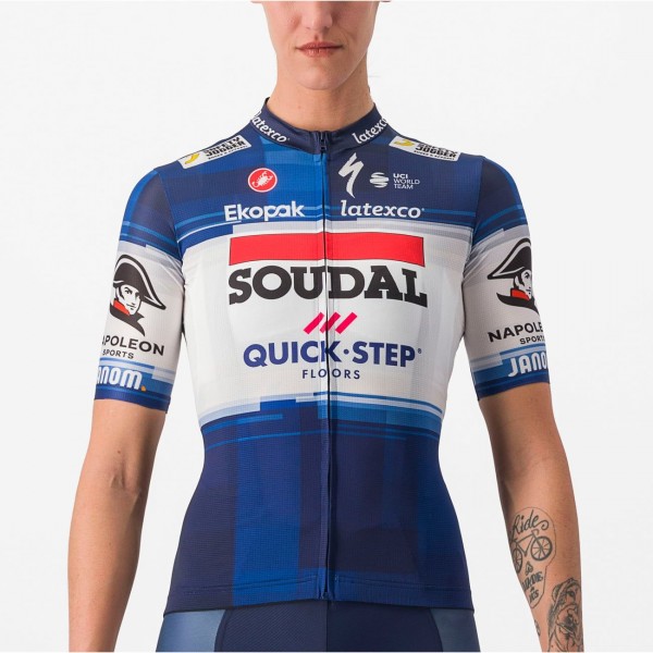 Soudal Quick-Step 2023 Competizione Radtrikot Damen kurzarm