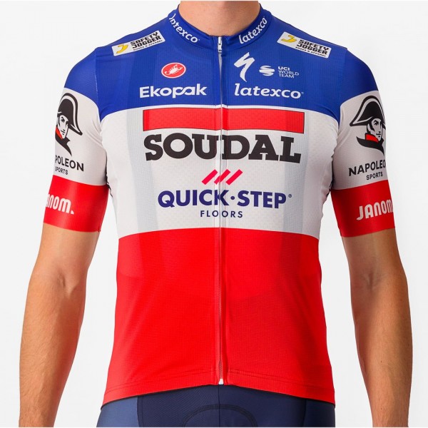 Soudal Quick-Step französischer Meister 2023 Competizione Radtrikot kurzarm