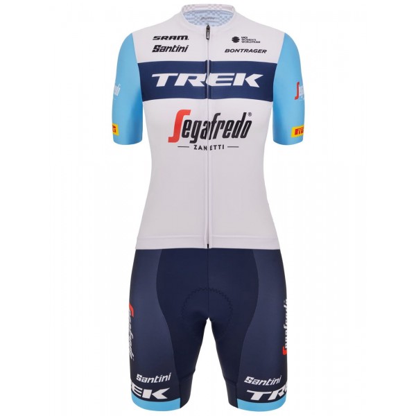 TREK-SEGAFREDO Damen Team 2023 Radsport Set(Radtrikot langer RV+Radhose)