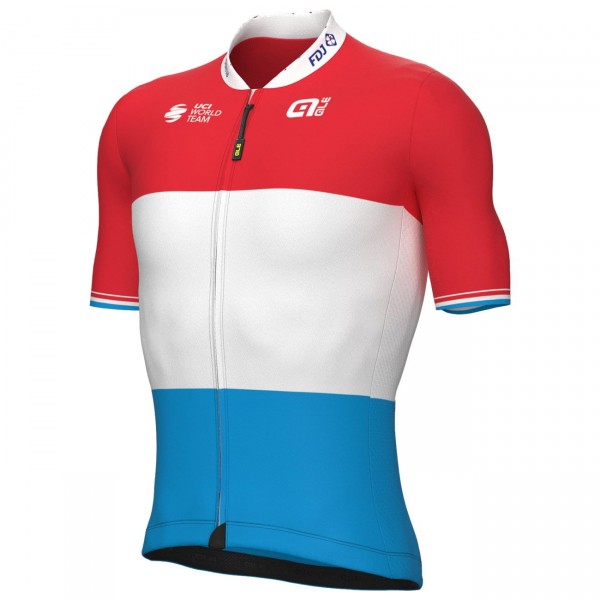 GROUPAMA-FDJ luxemburgischer Meister 2022 Radtrikot kurzarm-ALE