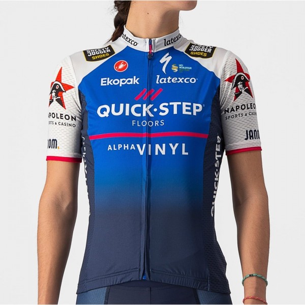 Quick Step-Alpha Vinyl 2022 Competizione Radtrikot Damen kurzarm