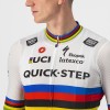Quick Step-Alpha Vinyl Straßenrad Weltmeister Regenbogentrikot 2022 Competizione Radtrikot kurzarm Quick Step-Alpha Vinyl Straßenrad Weltmeister Regenbogentrikot 2022 Competizione Radtrikot kurzarm